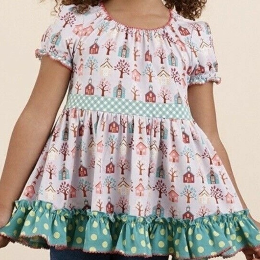 Matilda Jane Girls As You Wish Tunic Short Sleeve Lavender Village 10 Boho